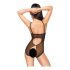 Penthouse Turned on - offene Spitze Body (schwarz)  - M/L