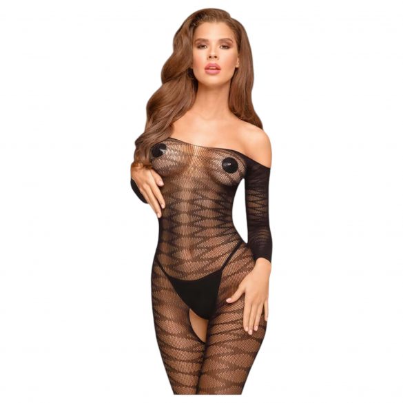 Penthouse Dreamy Diva - Zickzack-Muster, Carmen Overall (schwarz)  - XL