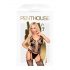 Penthouse Love Bud - Spitze offenes Netzset (schwarz)  - XL