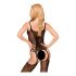 Penthouse Miss Curvy - Spitzenmuster-Netz-Set (schwarz) 