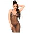 / Penthouse Love on Fire - schimmernder, durchsichtiger Catsuit mit String (schwarz)