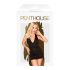 Penthouse Earth-shaker - Nackenband, gerafftes Kleid und Tanga (schwarz)  - M/L