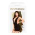 Penthouse Heart Rob - Tief ausgeschnittenes Kleid und Tanga (Schwarz) 