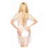 Penthouse Poison Cookie - Spitzenkleid mit Tanga und Haarschmuck (Weiß)  - M/L