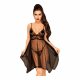 Penthouse Naughty Doll - Spitzenkleid und Tanga (schwarz)  - L/XL