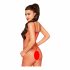 Penthouse Body Search - offener, Netz-Overall (rot)  - XL