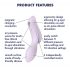 Satisfyer Curvy Trinity 2 - Wiederaufladbarer Luftwellen-2in1-Vibrator (lila)