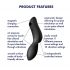 Satisfyer Curvy Trinity 2 - wiederaufladbarer Luftdruck 2in1 Vibrator (schwarz)