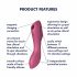 Satisfyer Curvy Trinity 3 - Akku-Luftwellen 2in1 Vibrator (Rot) 