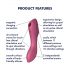 Satisfyer Curvy Trinity 3 - wiederaufladbarer Luftwellen 2in1 Vibrator (Rot)