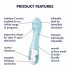 Satisfyer Air Pump Vibrator 5 - intelligentes aufblasbares Vibrator (blau) 