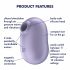 Satisfyer Pro To Go 2 - aufladbarer, luftwellenbetriebener Klitorisvibrator (violett) 