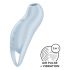 Satisfyer Pocket Pro 1 - Akkubetriebener, luftwellenvibrierender Klitoris-Stimulator (blau) 