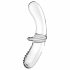 Satisfyer Double Kristall - doppelseitiger Glasdildo (transparent) 