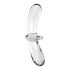 Satisfyer Double Kristall - doppelseitiger Glasdildo (transparent) 