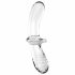 Satisfyer Double Kristall - doppelseitiger Glasdildo (transparent) 