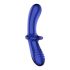 Satisfyer Double Crystal - Zweifach nutzbarer Glasdildo (blau) 