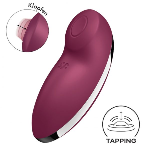 Satisfyer Tap & Climax 2 - 2in1 Klitorisstimulator und Vibrator (Rot)