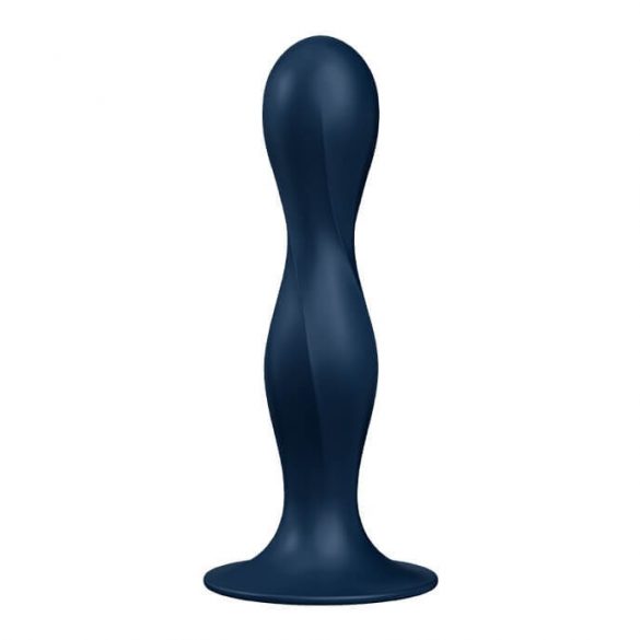 Satisfyer Double Ball-R - gewichteter Dildo mit Saugnapf (dunkelblau) 