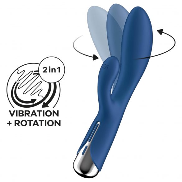 Satisfyer Spinning Rabbit 1 - Rotierender Vibrator mit drehendem Hebel (blau) 