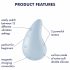 Satisfyer Dew Drop - Wiederaufladbarer, wasserdichter Klitoris-Vibrator (blau) 