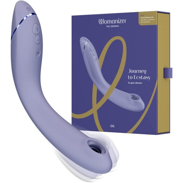 Womanizer OG - wiederaufladbarer, luftwellenbasierter 2-in-1-G-Punkt-Vibrator (lila) 