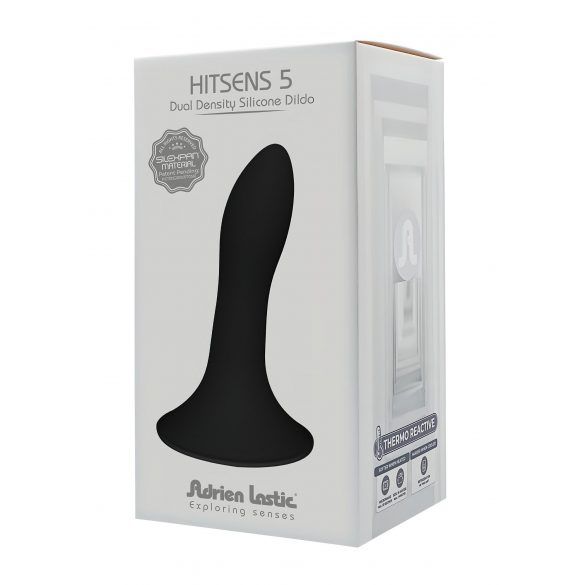 Hitsens 5 - Verformbarer, Saugnapf-basierter Anal-Dildo (Schwarz) 