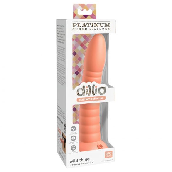 Dillio Wild Thing - Geriffeltes Dildo (19cm) - Orange