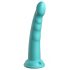 Dillio Slim Seven - Saugfuß stimulierender Dildo (20cm) - Türkis 