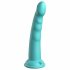 Dillio Slim Seven - Saugfuß stimulierender Dildo (20cm) - Türkis 