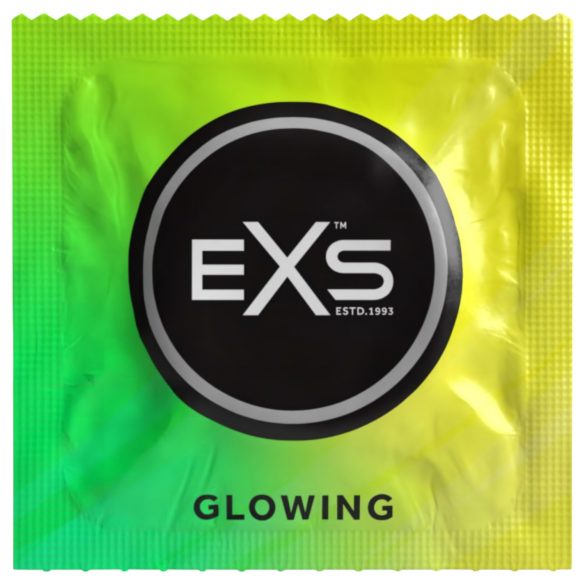 EXS Glow - vegane leuchtende Kondome (3 Stück) 