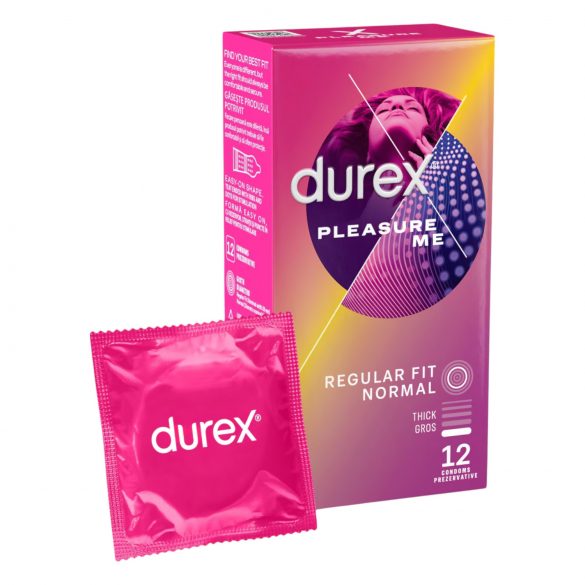 Durex Emoji PleasureMe - gerippt-gepunktetes Kondom (12 Stk.)