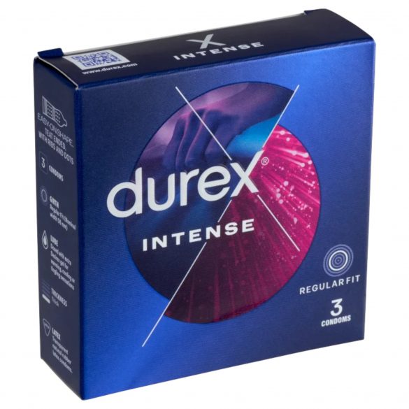 Durex Intense - Gerippte und genoppte Kondome(3er Pack) - 