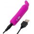 Happyrabbit Bullet - Akkubetriebener Stab-Vibrator mit Hasenmuster (lila) 