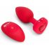 b-vibe heart - wiederaufladbarer, ferngesteuerter Analvibrator (rot)