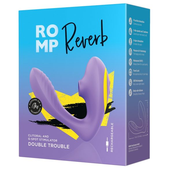 ROMP Reverb - Luftwellen 2in1 G-Punkt Vibrator (Lila) 