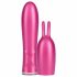 Durex Tease & Vibe - Akkubetriebener Stabvibrator mit Hasen-Klitoris-Stimulator (pink) 