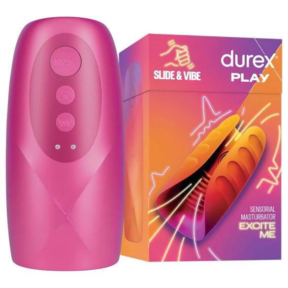 Durex Slide & Vibe - wiederaufladbarer, wasserdichter Eichelvibrator (pink) 