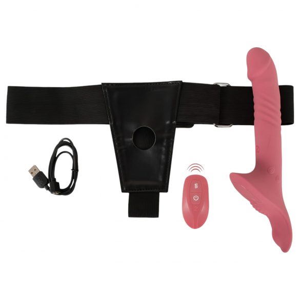 You2Toys - Strap-On-Vibrator-Set (Schwarz-Malve)