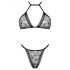 Obsessive Xenita - Transparentes BH-Set mit Muster (Grau)