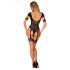 Obsessive - Offenes Netz-Body mit Muster (Schwarz, S-L)