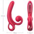 Sweet Play - Zungenvibrator mit Klitorisstimulator (rot)