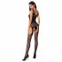 Passion BS057 - extravagantes Netz-Set mit Zickzack-Muster (schwarz) - S-L 