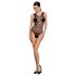 Passion BS086 - Transparenter, offener Netz-Body (schwarz) - S-L 