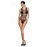 Passion BS086 - Transparenter, offener Netz-Body (schwarz) - S-L 