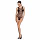 Passion BS086 - Transparenter, offener Netz-Body (schwarz) - S-L 