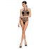 Passion BS087 - Transparenter Netz-Body (Schwarz) - S-L