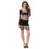 Passion BS105 - Netz-Minikleid mit Löchern (schwarz) - S-L