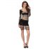 Passion BS105 - Netz-Minikleid mit Löchern (schwarz) - S-L