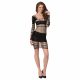 Passion BS105 - Netz-Minikleid mit Löchern (schwarz) - S-L